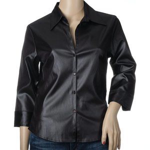 Aqua Blues Vintage Black Button Down